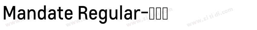 Mandate Regular字体转换